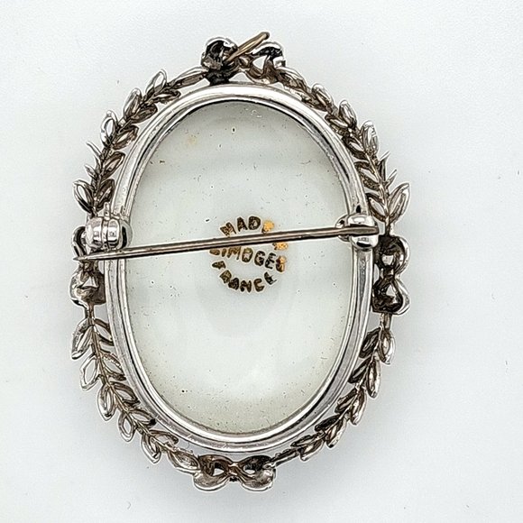 Hand Painted Cameo by Whiting and Davis CO - Picture 2 of 2